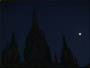 Steeples at night