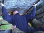 Janet kissing the Blarney Stone